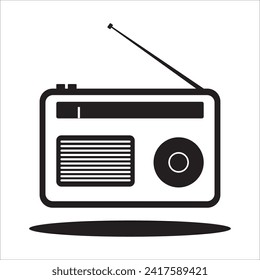 radio icon vector design logo
