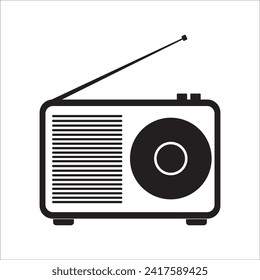 radio icon vector design logo
