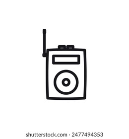 icono de radio diseño de Vector Plantilla estilo elegante