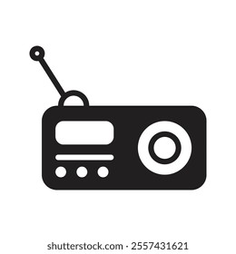 radio icon vector design template in white