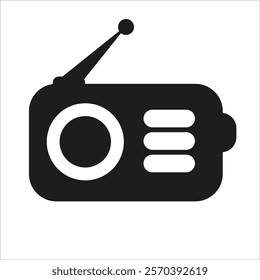 radio icon vector design template in white background