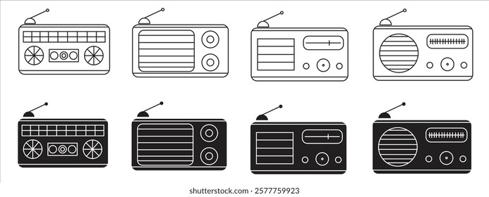 radio icon vector design template, eps 10 on white background.