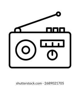 Plantillas de diseño de Vector de icono de radio simples y modernas
