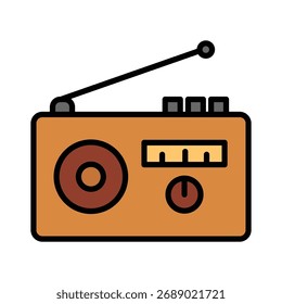 Plantillas de diseño de Vector de icono de radio simples y modernas