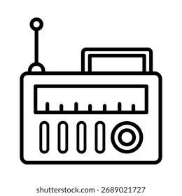 Ícone de rádio modelos de design vetorial simples e moderno