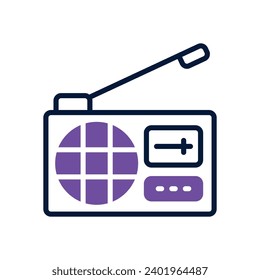 radio icon. vector dual tone icon for your website, mobile, presentation, and logo design.