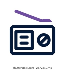 radio icon. vector dual tone icon for your website, mobile, presentation, and logo design.
