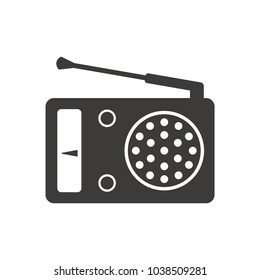 Radio icon, vector, flat design