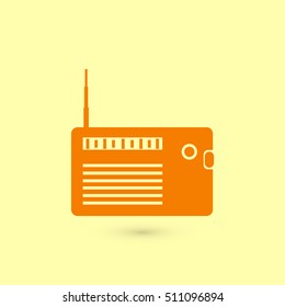 radio icon vector, flat design best vector icon