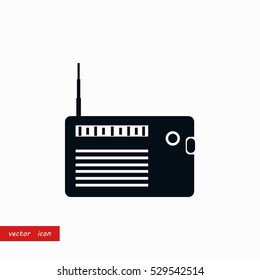 radio icon vector, flat design best vector icon