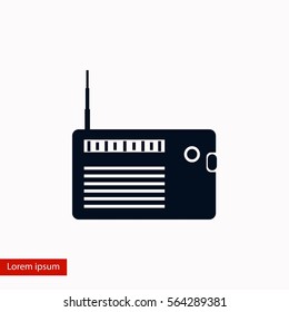 radio icon vector, flat design best vector icon