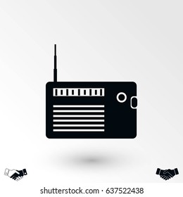 radio icon vector, flat design best vector icon