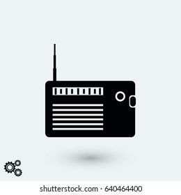radio icon vector, flat design best vector icon
