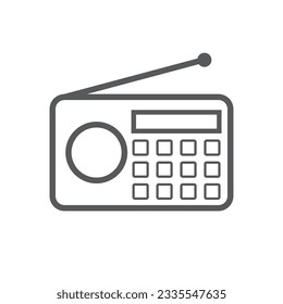 
radio icon vector flat illustration