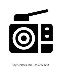 radio icon. vector glyph icon for your website, mobile, presentation, and logo design.