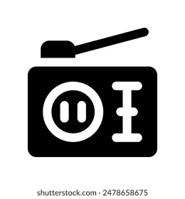 radio icon. vector glyph icon for your website, mobile, presentation, and logo design.