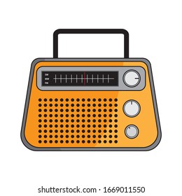 Radio icon. Vector graphics good for broadcasting, music, or information etc.