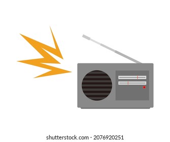 Radio. Icono Ilustración del vector.