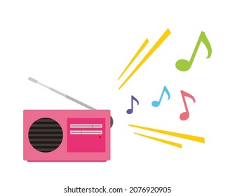 Radio. Icon . Vector illustration .
