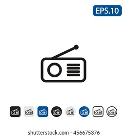 Radio icon. Vector illustration.