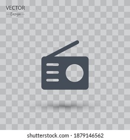Radio icon. Vector illustration EPS 10.