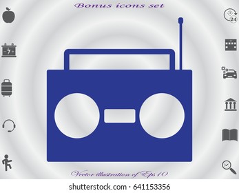 radio, icon, vector illustration eps10