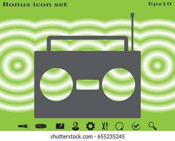 radio, icon, vector illustration eps10