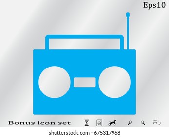 radio, icon, vector illustration eps10