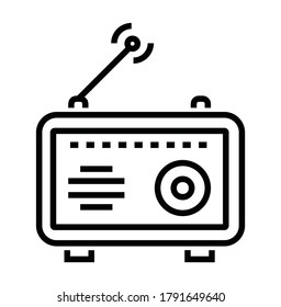 Icono de radio ilustración de plano