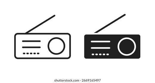 Icono de radio. Ilustración vectorial. Ilustración vectorial aislada. Ilustración EPS.