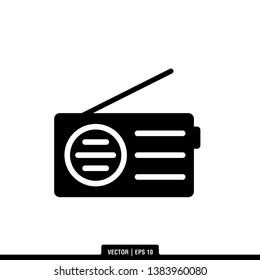 Radio Icon Vector Illustration Logo Template
