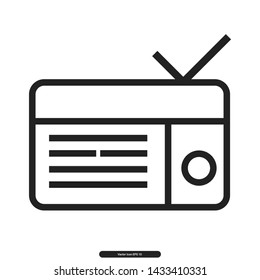 Radio Icon Vector Illustration Logo Template