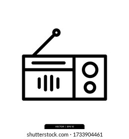 Vorlage für das Radio-Symbol Vector-Illustration-Logo 