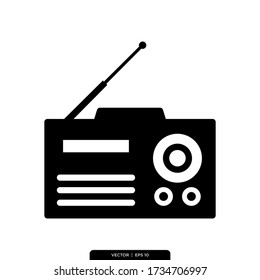 Plantilla de logotipo de Ilustración de vectores de radio