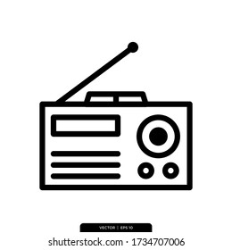 Radio Icon Vector Illustration Logo Template