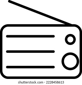 Icono de radio ilustración vectorial en fondo blanco..eps
