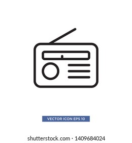 radio icon vector illustration template