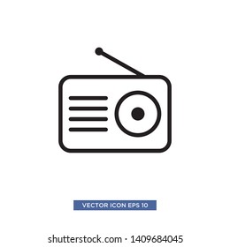 radio icon vector illustration template