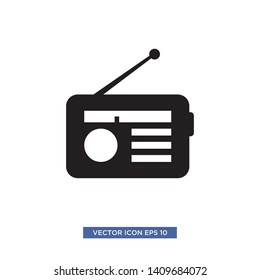 radio icon vector illustration template