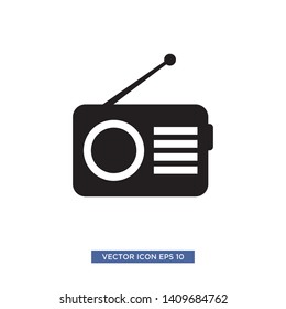 radio icon vector illustration template