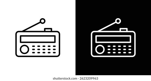 Ilustración vectorial de icono de radio para Web y móvil