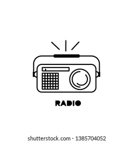 Radio icon vector illustration. White background