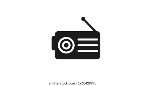 Funksymbol. Vektorgrafik, einzelne Illustration eines Radios