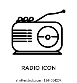 Radio icon vector isolated on white background for your web and mobile app design, Radio logo concept