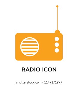 Radio icon vector isolated on white background for your web and mobile app design, Radio logo concept