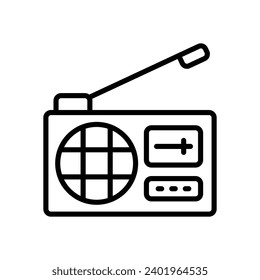 radio icon. vector line icon for your website, mobile, presentation, and logo design.
