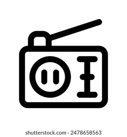 icono de radio. icono de línea de Vector para su Sitio web, móvil, presentación y diseño de logotipo.