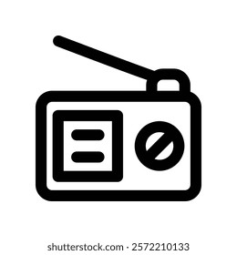radio icon. vector line icon for your website, mobile, presentation, and logo design.