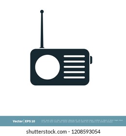 radio icon vector logo element 