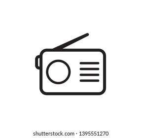 Radio icon vector logo illustration